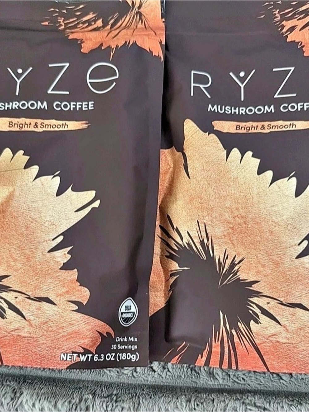 RYZE Mushroom Coffee 2-Pack 6.3 oz NWT